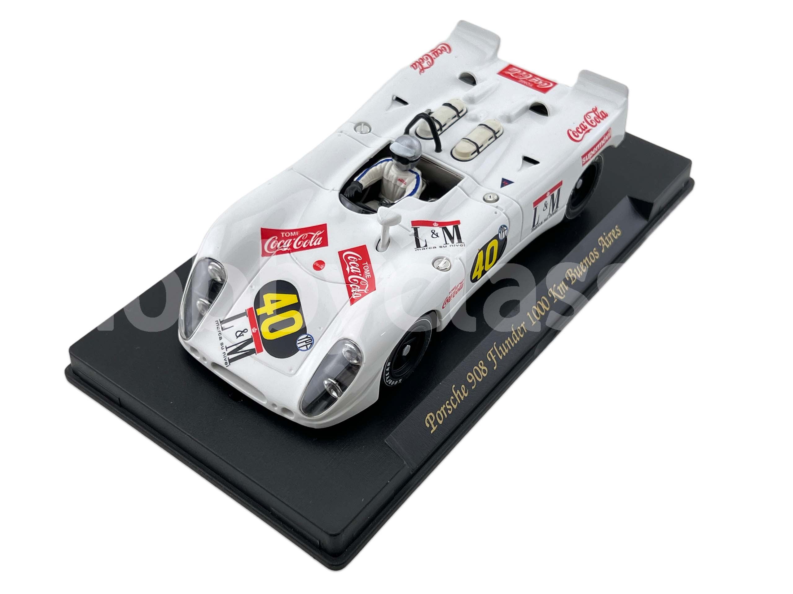 Miniature Fly Porsche 908 Flunder C46 – Buenos Aires 1970 Coca Cola, Pneu Fendu