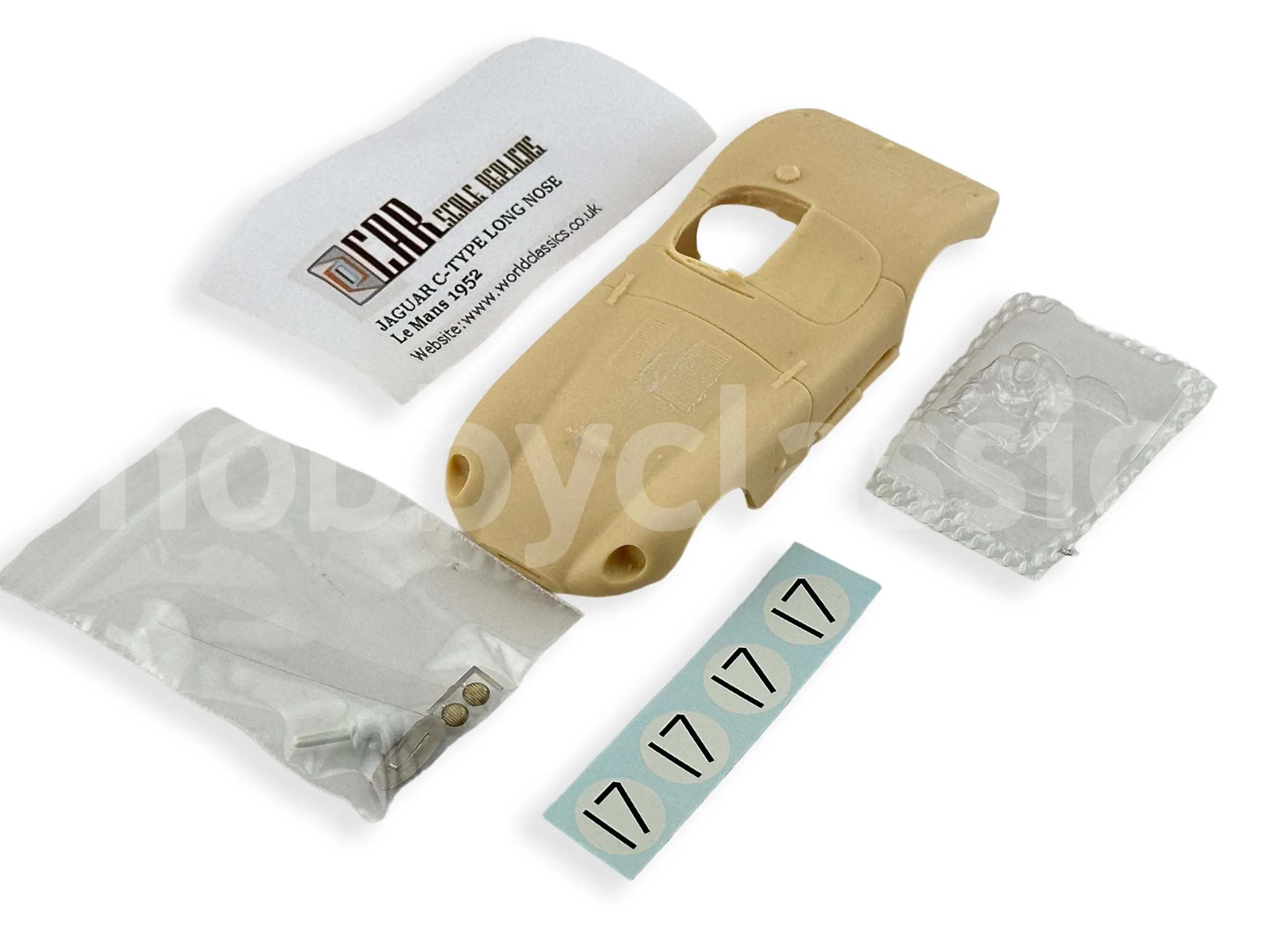 Miniature Jaguar XK120 Type C Long Tail - Le Mans 1952 #17 - Échelle 1/32 MMK