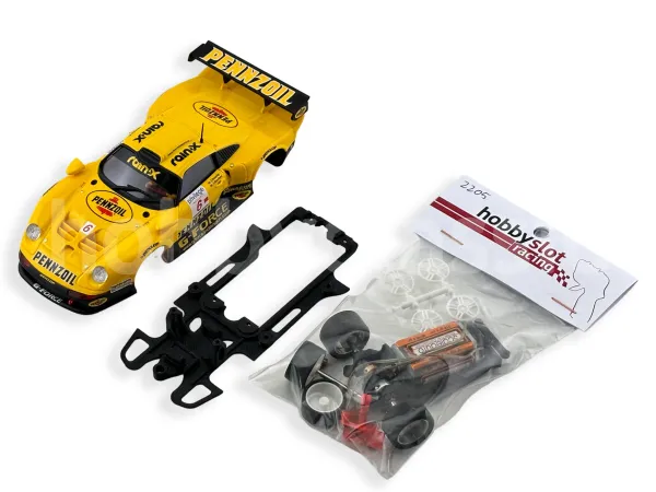 Pack Porsche 911 GT1 Pennzoil + Chasis 3DP + Upgrade Kit Mecánica Completa