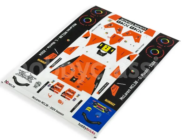 Pre-Cut Stickers - McLaren MCL38 - 2024 Season