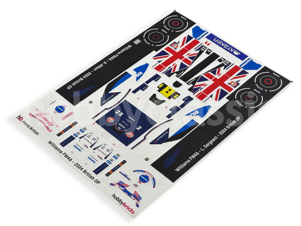 Pre-Cut Stickers - Williams FW46 - 2024 Silverstone GP