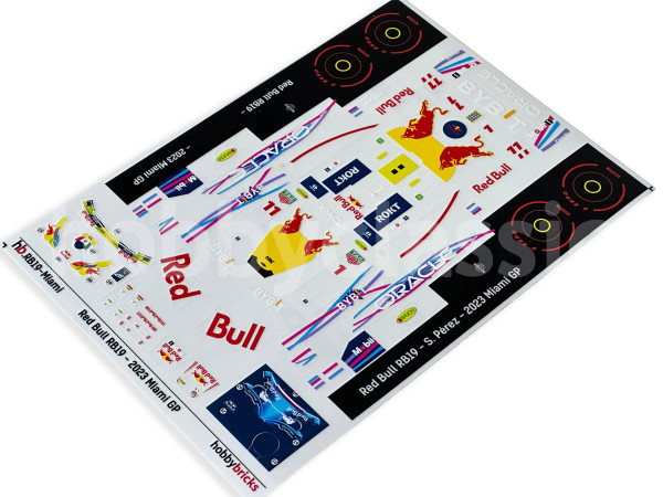 Pre-Cut Stickers - Red Bull RB19 - 2023 Miami GP