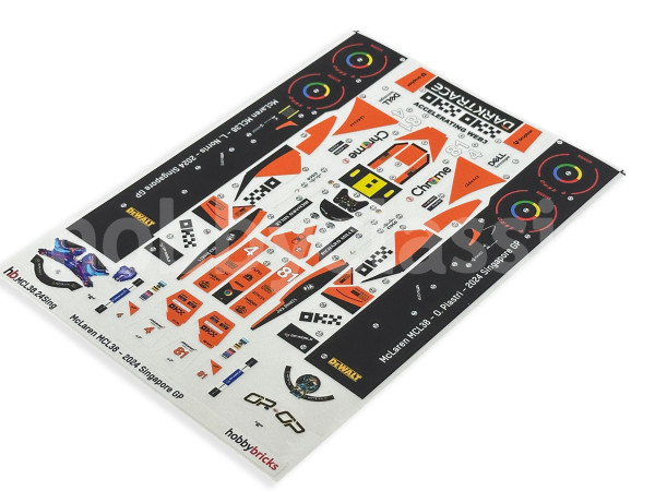 Pre-Cut Stickers - McLaren MCL38 - 2024 Singapore GP