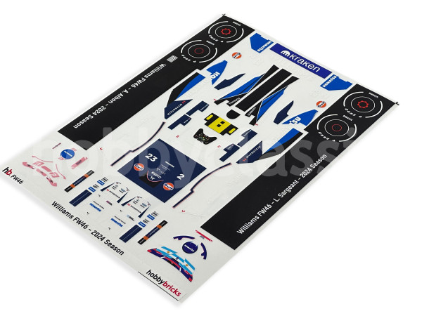 Pre-Cut Stickers - Williams FW46 - 2024 Season - Colapinto