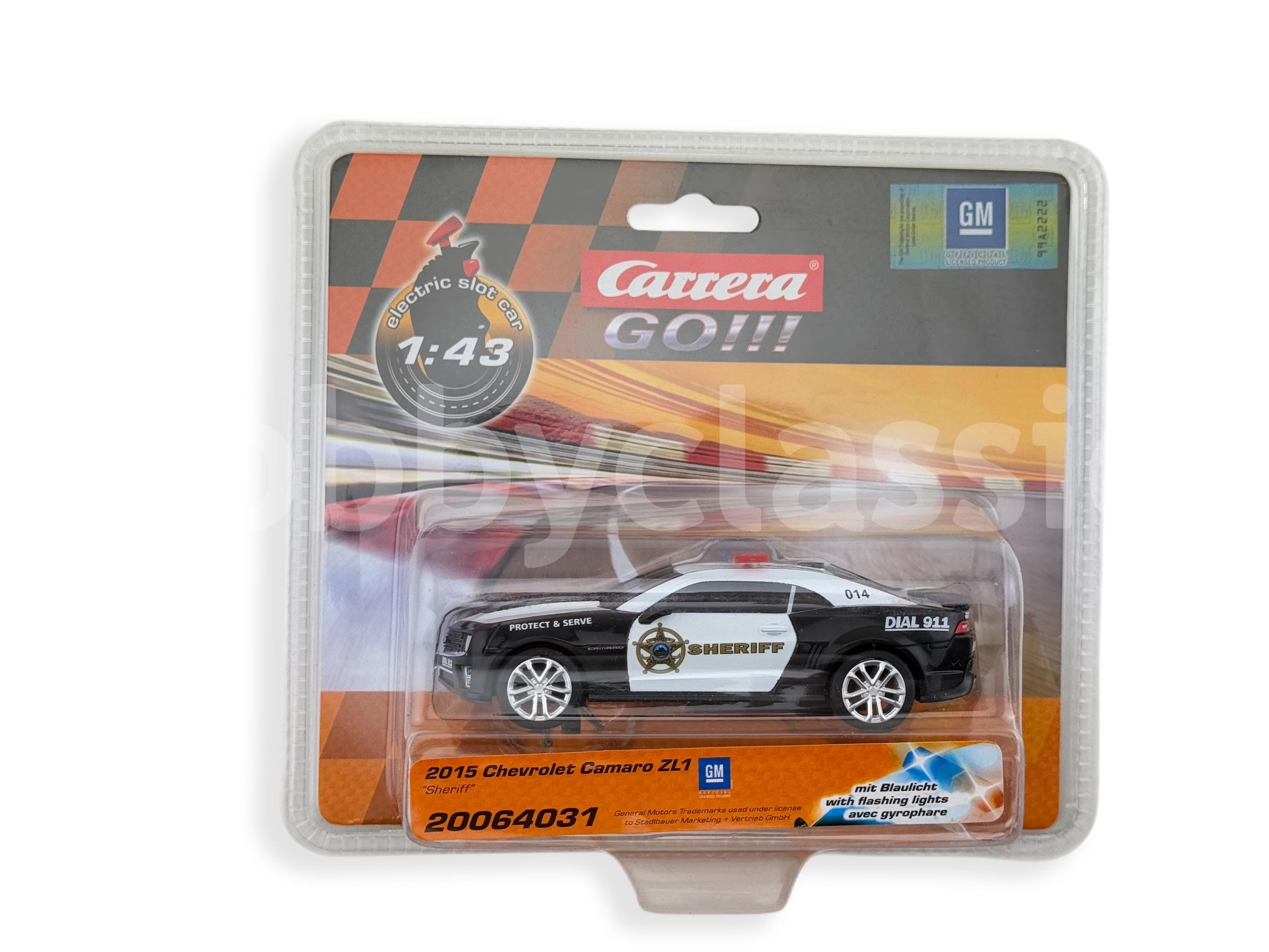 Carrera Go Racebaan Auto 2015 Chevrolet Camaro ZL1 Sheriff 20064031