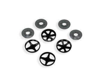 Set 4 x HubCap - LEGO Set 10353 - Williams FW14B